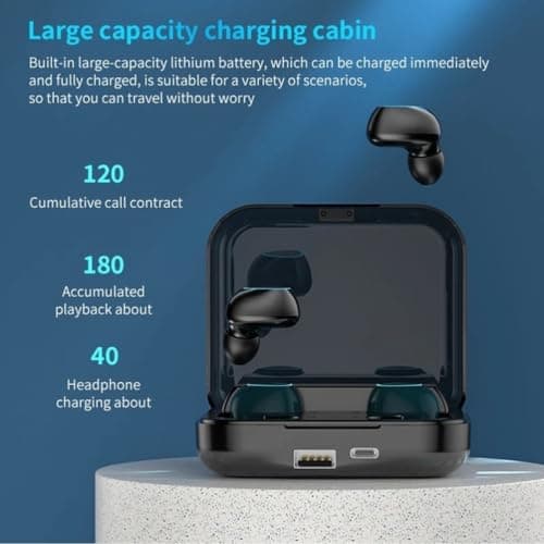 Xweptuy TWS Couple Earbuds Wireless HIFI Stereo Noise Reduction IPX7 Waterproof Earphone — view 6