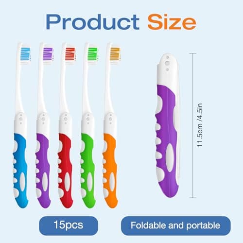 15 PCS Travel Toothbrush Set Portable Toothbrush Folding Toothbrush — view 2