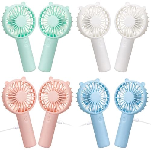 Weewooday 8 Pack Mini Handheld Portable Fan, USB Rechargeable