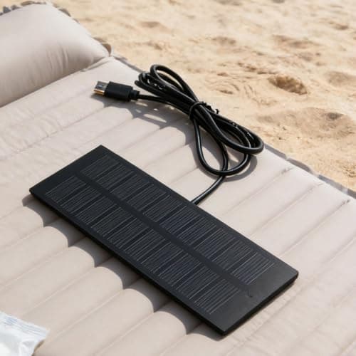 Portable Solar Charger - Foldable Electronic Charging Panel System, Durable Outdoor Power Supply Accessory | Sustainable Mobile Energy Source For Security Camera Backpacking Fishing Picnics Car Travel — view 3