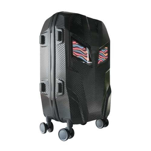 SEAFRONT Hardshell Suitcase, Editable LED Travel Luggage, Control, Customizable, Programmable, Colorful Design, Impact Proof, Rain Stylish Xmas Birthdays, USB Port, Multifunctional App, — view 5