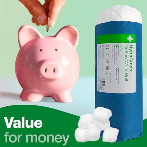 Safety First Aid HypaCover Cotton Wool Roll, 500g, Non-Sterile — view 2