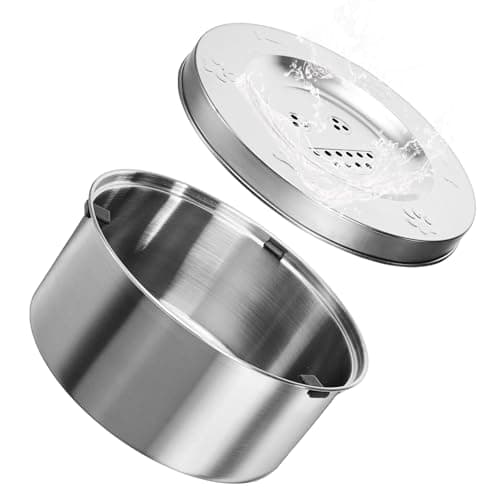 Coloch No Spill 3L Dog Water Bowl, 101oz Stainless Steel Dog Water Feeder No Drip Slow Dog Bowl with Floating Disk Large Capacity Pet Drinking Dispenser Vehicle Carried Travel Water Bowl for Dog, Cat — view 5
