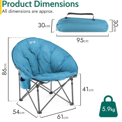 Trail Skylark Moon Camping Chair, Teal — view 3