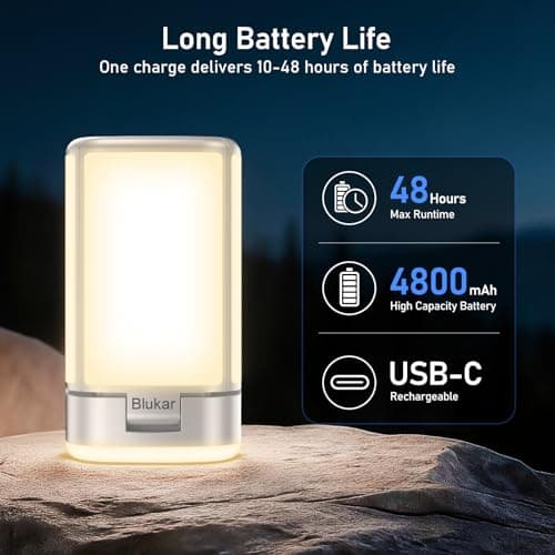Blukar Camping Lights Rechargeable, 2000L Camping Lantern Lamp Essentials — view 5