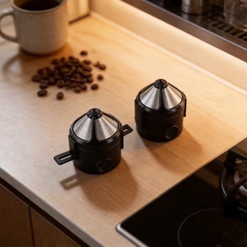 Kivivaka Portable Coffee Maker 2-Pack Foldable for Travel(Black-2PCS) — view 3