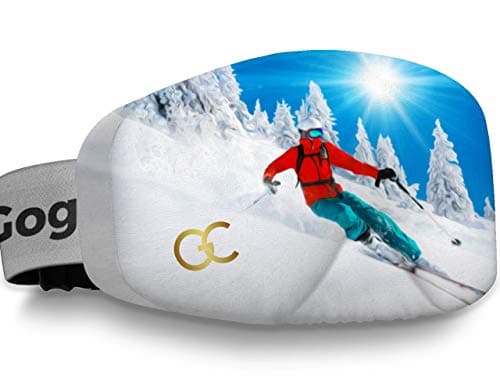 GogglesCover Ski Goggles Protective Cover, Portable Red Jacket Skier Design