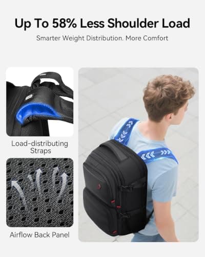 CROSSGEAR 30-40L Expandable Travel Laptop Backpack with 58% Load Reduction — view 4