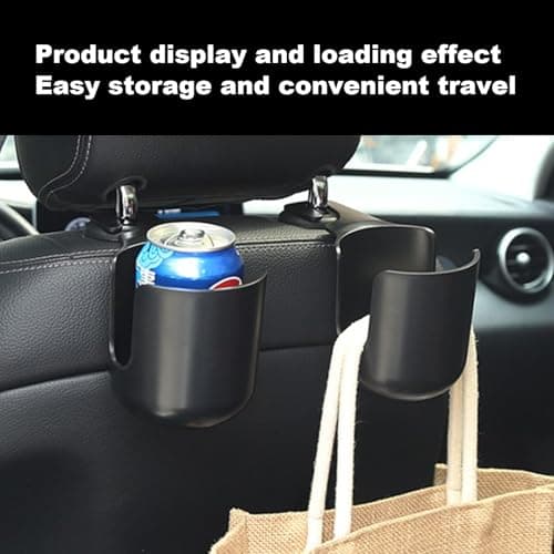 Foldable Rear Seat Holder for Car | Universal Hanging Drink Organizer — view 2