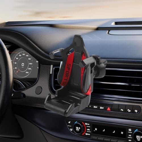 Risveglio ABS Fabric Car Phone Mount Air Vent Fit ABS Fabric Car Phone(red) — view 6
