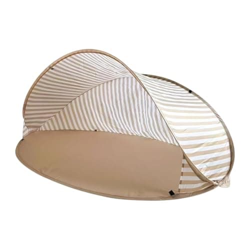 Pop-Up Beach Tent for 3-4 Person, UPF 50+ UV Protection Portable Lightweight Easy Setup Sun Shelters with Carry Bag Beach Shade Tent for Family Outdoor Camping Garden Picnic Travel — view 3