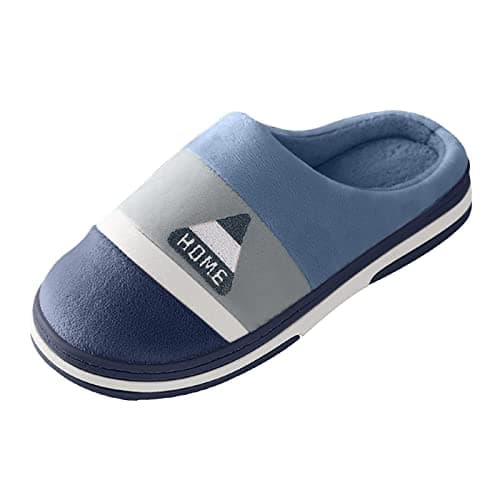 Winter Slippers Women Home Slippers Unisex Cozy Guest Sliders Slip On Soft Sole Sliders for Spa, Party Guest and Travel Fashionable Bedroom Slides Warm Home Slipper Anti-Slip Simple Slides Sky Blue — view 2
