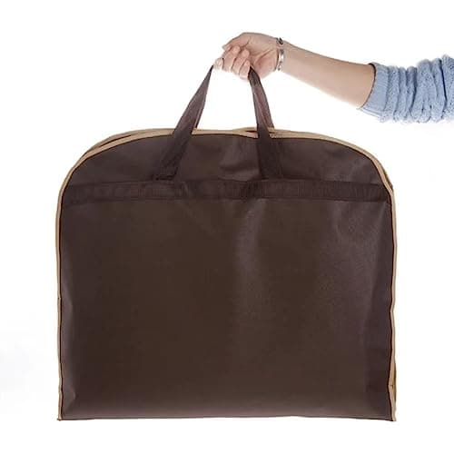 Zip Up Hanging Suit Dress Coat Garment Bag Clothes Cover DustProof Storage Suit Carrier Protector Bags, (gold L) — view 4