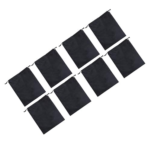 Shoes Storage Holder 8pcs Black Non-Woven Fabric Drawstring Bag