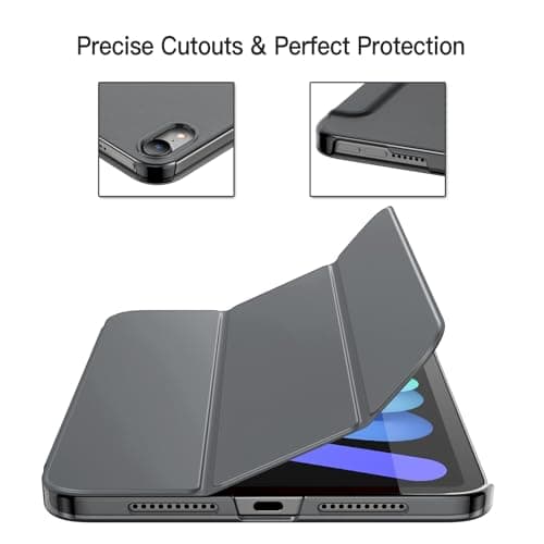 JETech Case for iPad mini A17 Pro/6th Gen (2024/2021), Space Gray — view 3
