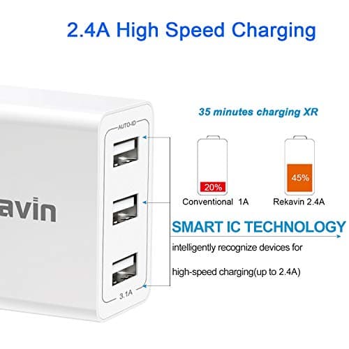 USB Plug,Multi USB Plug Adaptor UK 5V/3A for iPhone Charger Head,Multiple Port Dual Charging Adapter UK Triple Way 3 Pin Double Main Charge for iPhone 16 15 14 13 12 11 X XR XS 8 7 6 6S 5 5S SE,iPad — view 3