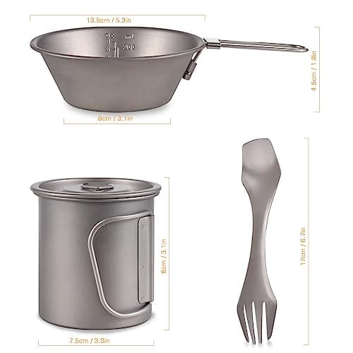 lvifloae Camping Cutlery Set, Camping Mess Kit For Camping 1 Person — view 3