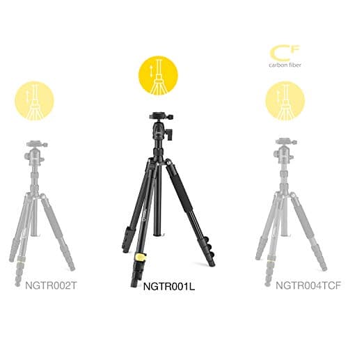 National Geographic Travel Photo Tripod Kit with Monopod, Aluminium, 4-Section Legs, Lever Locks, Load up 6 kg, Carrying Bag, Ball Head, Quick Release, NGTR001L [Amazon Exclusive] — view 6