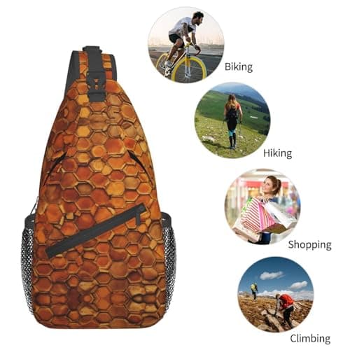 lootpe Wine Cork Print Daily Crossbody Sling Bag, Shoulder Backpack Chest Bag Daypacks, For Outdoor Travel Casual — view 6