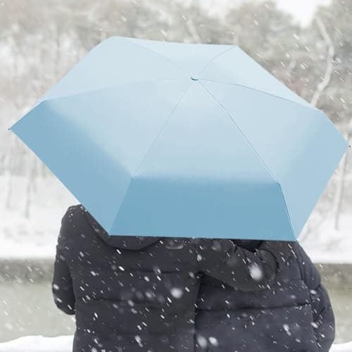 Sykerout Compact Travel Umbrella - Lightweight, Windproof, UV Protection, with Capsule Case, Perfect for Women's Handbags(blue) — view 5