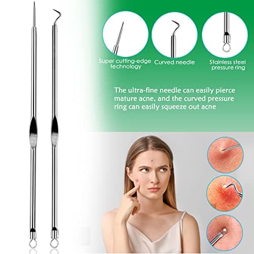 Rovelin Blackhead Remover Tool Kit, Stainless Steel Comedone Extractor Set — view 4