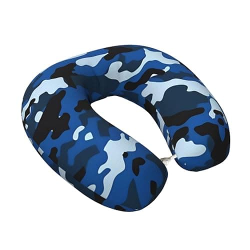 GaJher Blue Camo U-Shaped Memory Foam Travel Pillow - Neck Support for Home, Office, Car, Airplane Travel - Lightweight — view 2