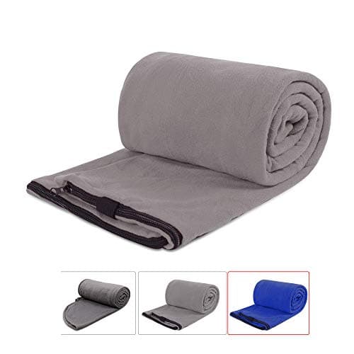 REDCAMP Soft Fleece Sleeping Bag Liner Thermal for Adults,Lightweight,Grey