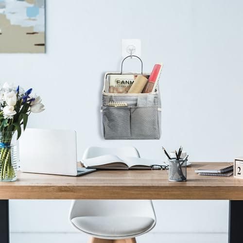 2pcs Wall Hanging Storage Bags with Pockets,Black,Bag organiser wall — view 6