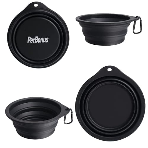 PetBonus 2-Pack Collapsible Dog Bowls, Portable Travel Dog Water Food Bowls — view 2
