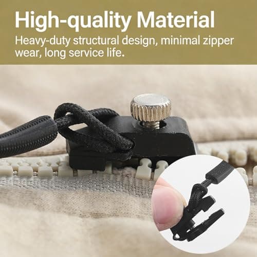 12 Pack 3 Sizes Metal Zipper Puller Repair Kit for Luggage Jackets Coats — view 4