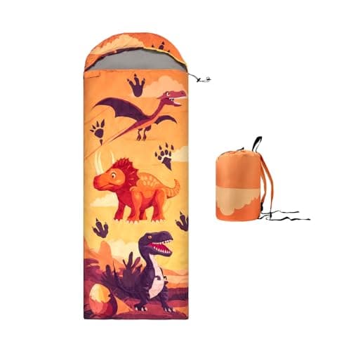 Lightweight Kids Sleeping Bag for Camping, Child Sleeping Bag with Pillow