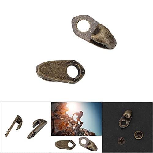 Boot Hooks, Boot Eyelet Repair Kit, Shoe Lace Hooks Alloy Boot Lace Hooks Lace Fittings with Rivets for Repair/Camp/Hike/Climb Accessories 20Set — view 3