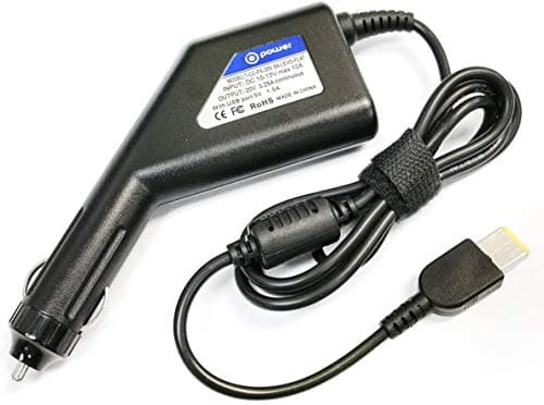 T POWER 65w - Car Charger for Lenovo Chrome Think pad Flex 2 Yoga 11, 11s, 13, 2 Pro X1 Carbon, Helix, IdeaPad Essential G50 SQUARE 10MM TIP Mobile Auto Boat Car Ac Dc Adapter Power supply Cord — view 2