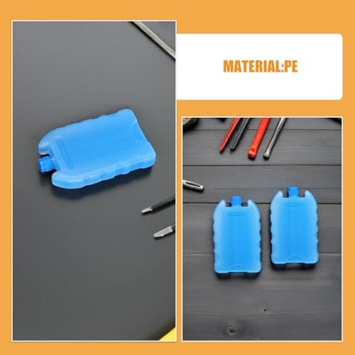 Didiseaon 7pcs Portable Cooler Ice Packs Leakproof Pe Blue for Road Trips — view 6