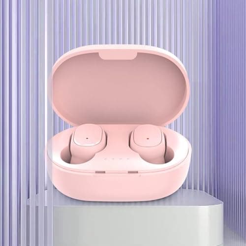 Pink Bluetooth Headphones - Wireless Earbuds - in-Ear Design Earphones - Ear Buds Headset, 𝖧𝗂-Fi Sound Quality, CVC6.0 Noise Cancelling, 𝘐𝘗𝘟4 𝘞𝘢𝘵𝘦𝘳𝘱𝘳𝘰𝘰𝘧, for Bussiness Sport Travel — view 2