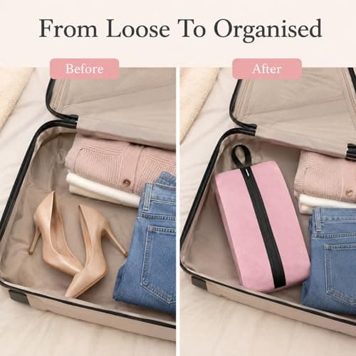 Waterproof Oxford Fabric Shoe Bag with Carry Handle for Travel Storage - Multifunctional Shoe Organiser Pouch Fits Mens and Womens Up to Size 12, Dustproof for Gym, Home Use, and Suitcases — view 6