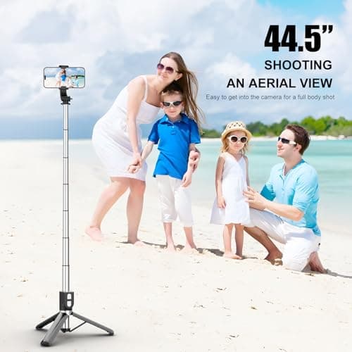 Portable Selfie Stick with Remote, Extendable Tripod for iPhone 15/14/13/12/11/X/8/7, Galaxy S23/S22/S21/S20/Note/Z Flip, Pixel, OnePlus, Travel Phone Mount — view 2