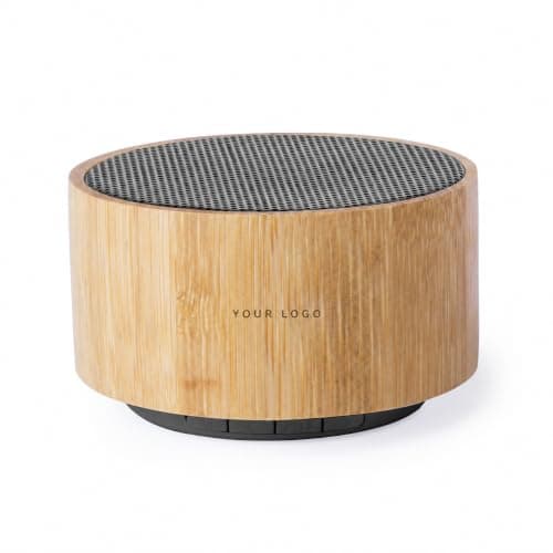 Sawfish Personalised Speaker Kepir Portable Bamboo & Wheat Straw Bluetooth Speaker Rechargeable Battery, Silicone Carry Handle & Hands-Free Audio