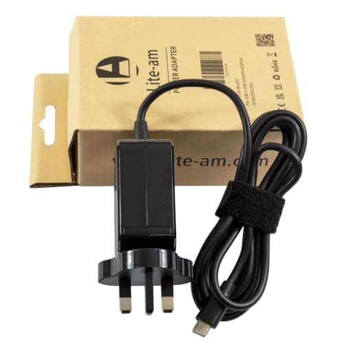 Lite-am 65W USB-C Fast Charger PD 3.0 UK Plug Power Adapter with Type-C Cable Black For Xiaomi Redmi Note 13 5G Graphite, 14 Pro 5G MZB0I8BEU — view 6