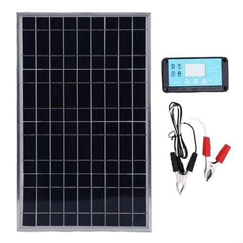 200W Solar Panel 12V Trickle for battery Charger and Maintainer Portable IP65 Waterproof Kit for Car RV Boat Tractor(Single)
