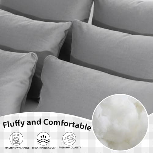 Geelin 6 Pack Small Pillows 11"x7" Microfiber Mini Pillows for Travel, Sleeping, Nap Tiny Soft Machine Washable Cushion for Pets, Dogs Neck, Wrist, Knee, Lumbar Support (Gray) — view 2