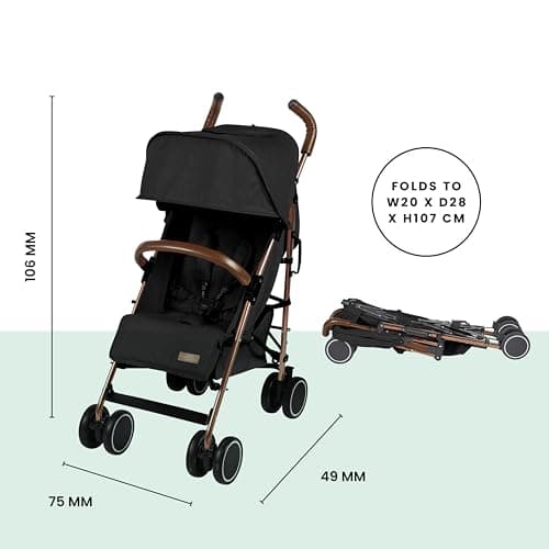 Ickle Bubba Discovery Max Lightweight Stroller & Pushchair(Black/Rose Gold) — view 3