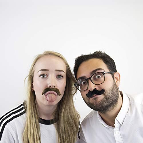 Gift Republic Emergency Moustaches, Black/Brown/Grey, One Size — view 5