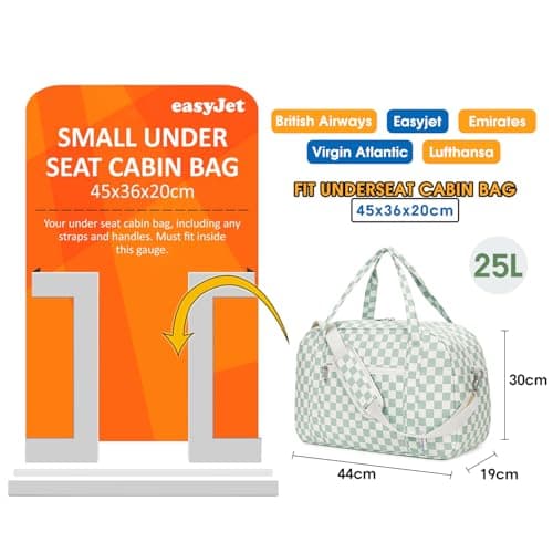 Narwey Easyjet Cabin Bag 45x36x20 New Easyjet Underseat Travel Holdall Bag — view 2