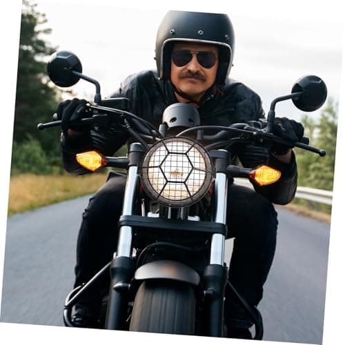 OSOLADY Motorcycle Headlight Hood Mesh Grill Led Headlamp Protector Fit Easy Installation — view 6