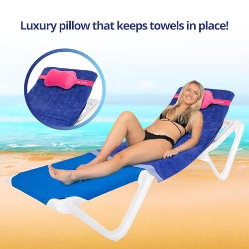 ITSA Towel Trapper – Memory Foam Beach & Travel Pillow with Neck Support (Dolphin Grey) — view 3