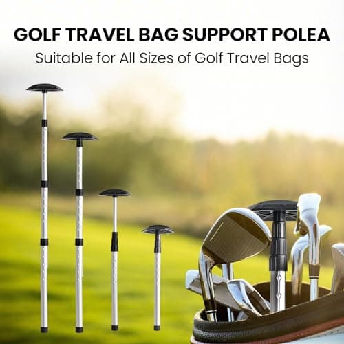 AMRTA Adjustable Golf Travel Bag Support Rod Length 25-52inch Golf Club Arm Stiff Alloy Rod for Golf Bag, Golf Support Cover Stick Bag Protective Golf Bag Support Frame (Grey 20-53") — view 6