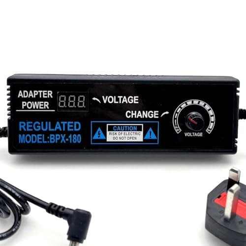 JZK Adjustable Voltage Power Supply 3V-24V 5A 120W with Digital Display, 100-240V AC to DC 3V 5V 6V 9V 12V 15V 18V 19V 20V 24V Universal Power Adapter Converter Transformer with DC Plug Tips — view 6