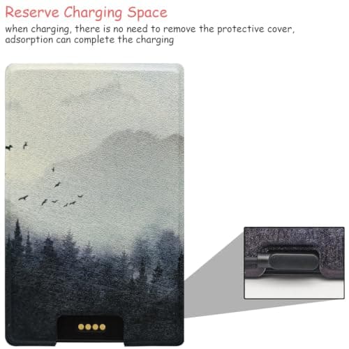 Magnetic Case for 3.7" Xteink X3 Pocket E-Ink eBook Reader (Misty Forest) — view 5