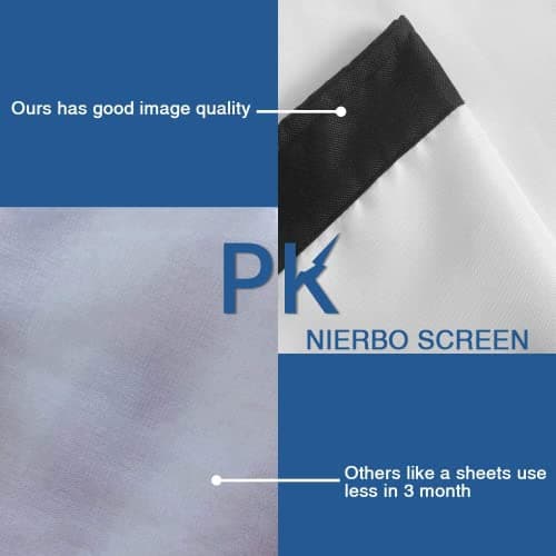 NIERBO Projector Screen Large 250 Inches 16:9 Wall Mounted Canvas HD Projection Screen Folded for Outside Home Theater 1.6 Gain Not Include Mount — view 5